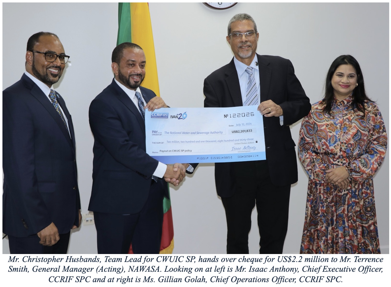 US$2.2 million cheque hand over