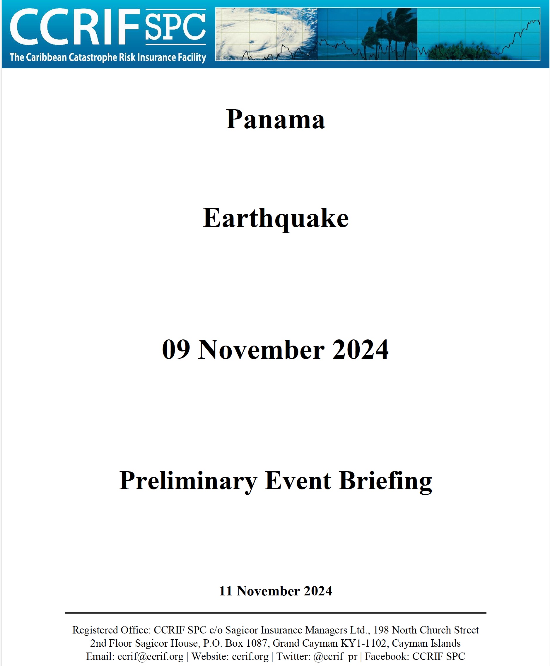 Preliminary Event Briefing - Earthquake - Panama - November 9 2024