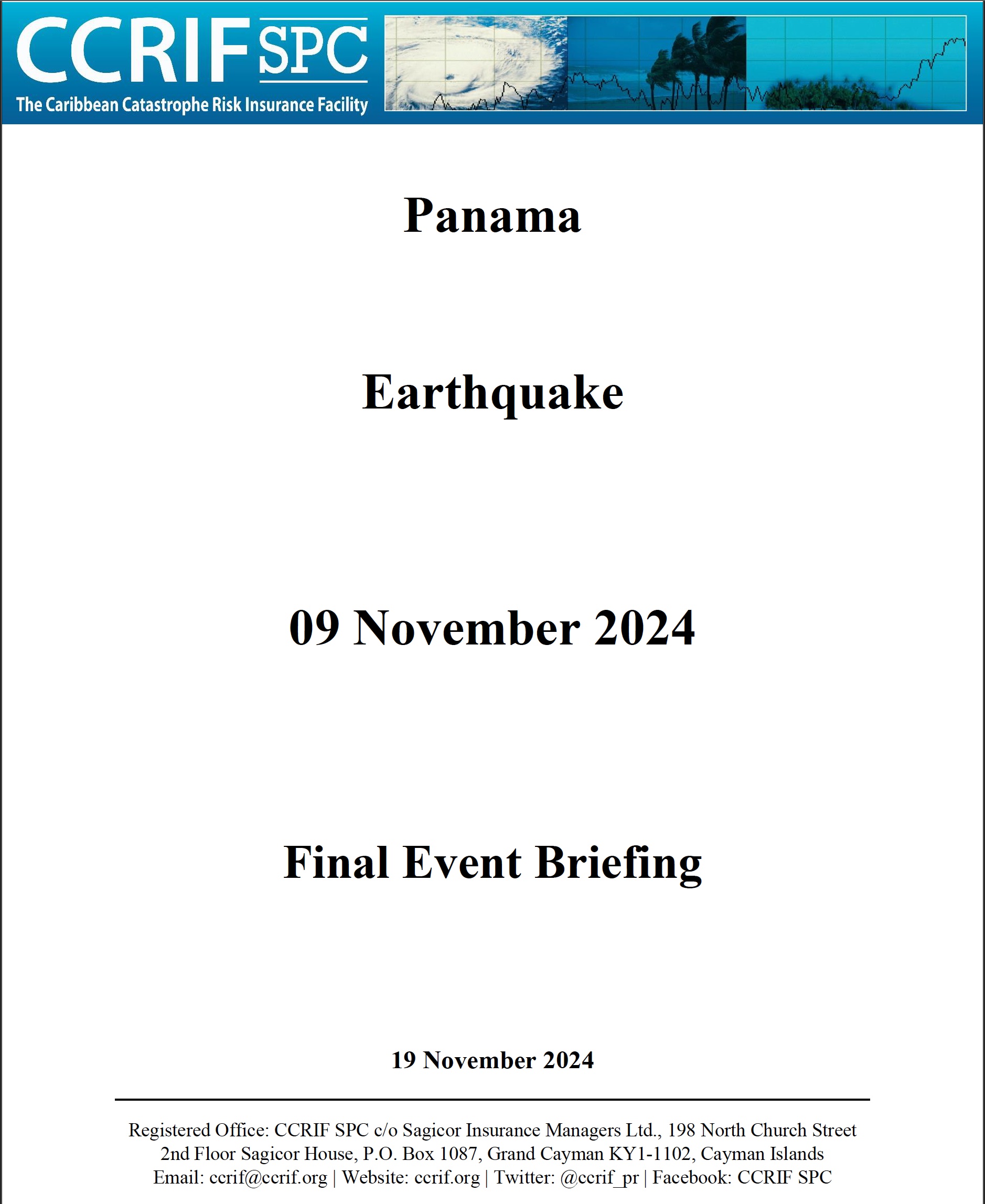 Final Event Briefing - Earthquake - Panama - November 19, 2024